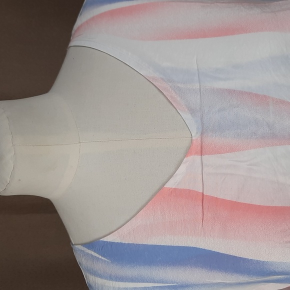 Papa Vancouver Olivia white, blue, & pink pastel loose fit dress, size XL, NWT - Picture 3 of 10